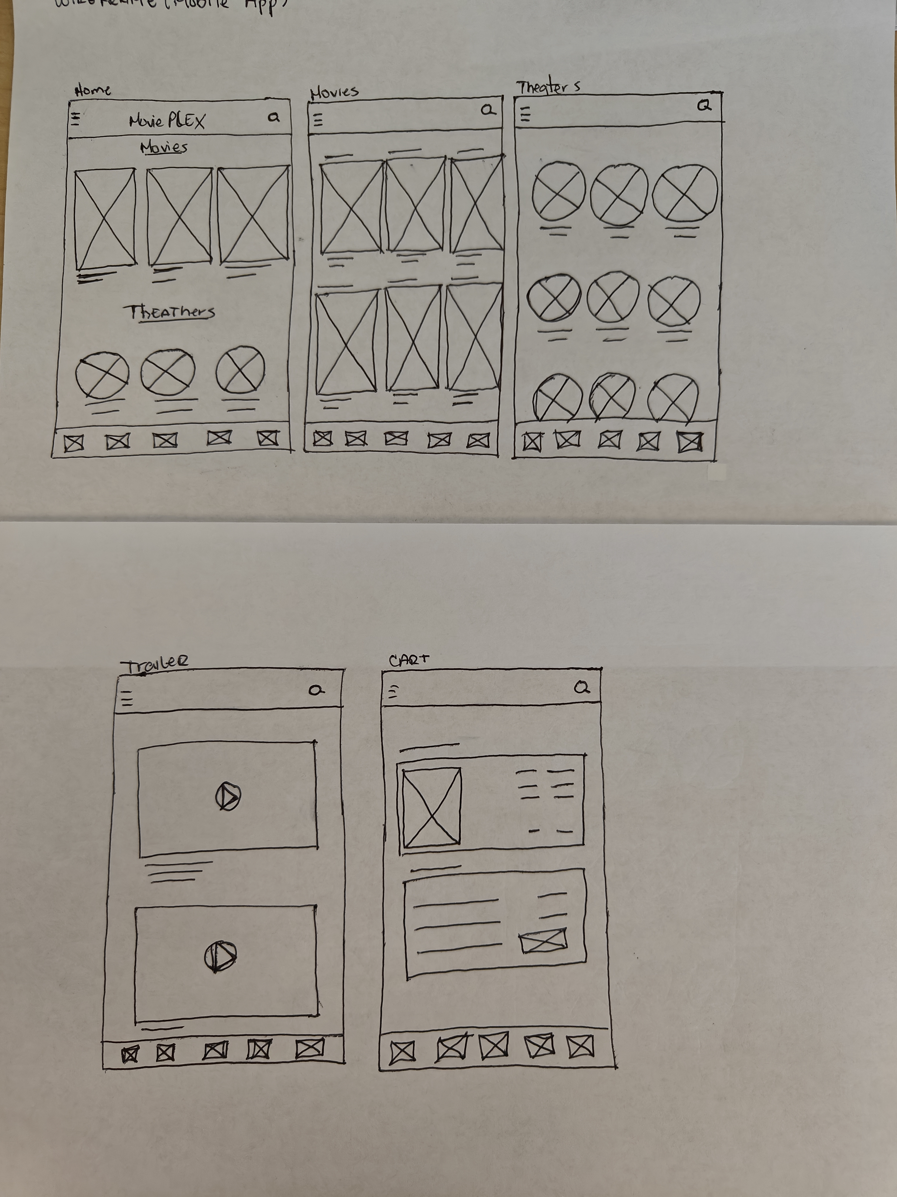 Paper wireframe-App